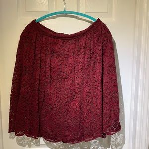 Xhiliration red lace skirt